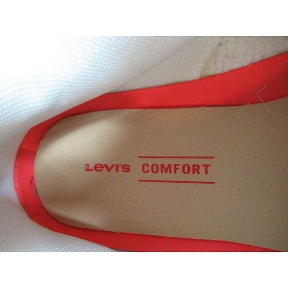 Levis Sneakers Womens Size 8.5 White Gold Running Casual Comfort Tennis Shoes - Picture 2 of 12